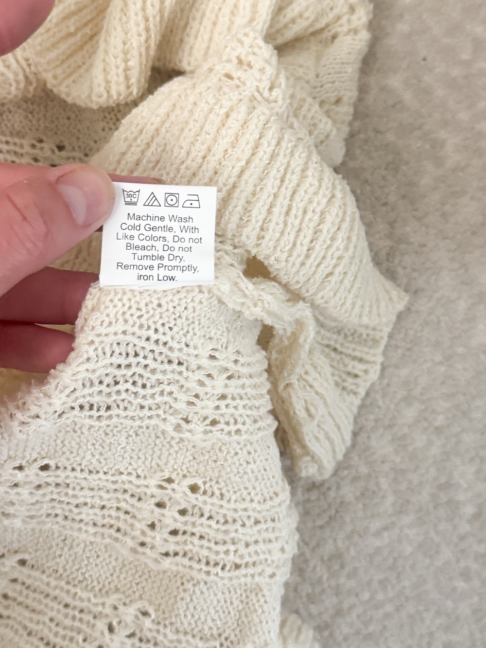 Petal & Pup Cream Knit Colter Long Sleeve Maxi Dress NWT sz Small - Picture 10 of 10